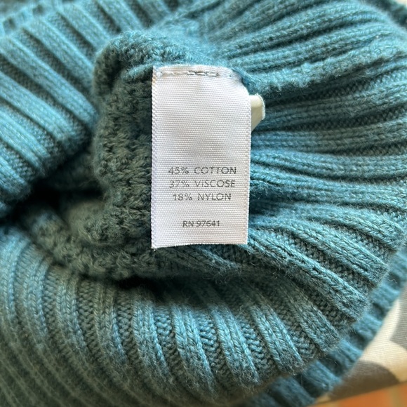 J Jill teal 3/4 sleeve v-neck sweater szS - Picture 10 of 11